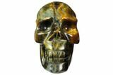 Polished Tiger's Eye Skull - Crystal Skull #111811-1